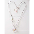 Fashion White Clear Crystal Pendant Necklace